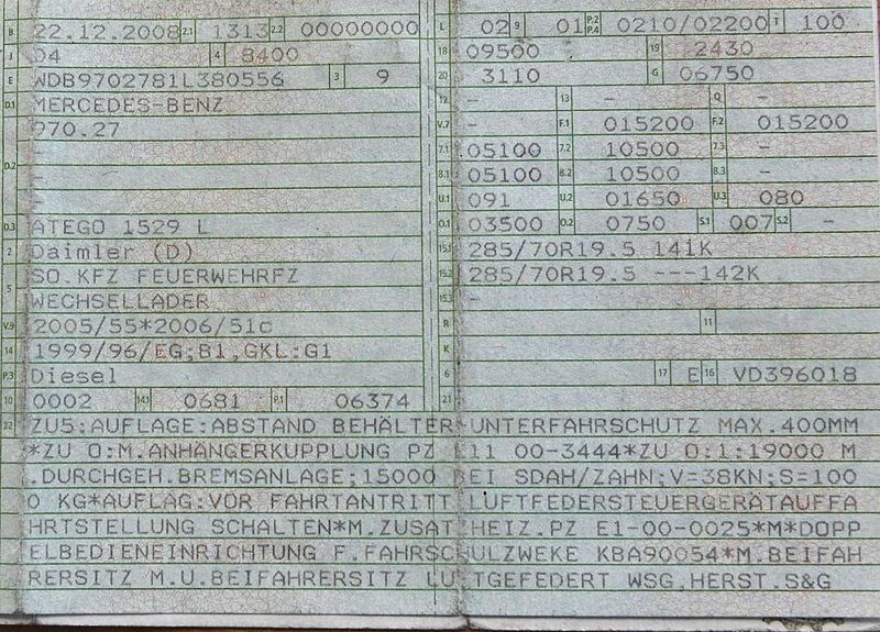 Mercedes-Benz 1529 LL Atego 1529 LL Wechselfahrgestell